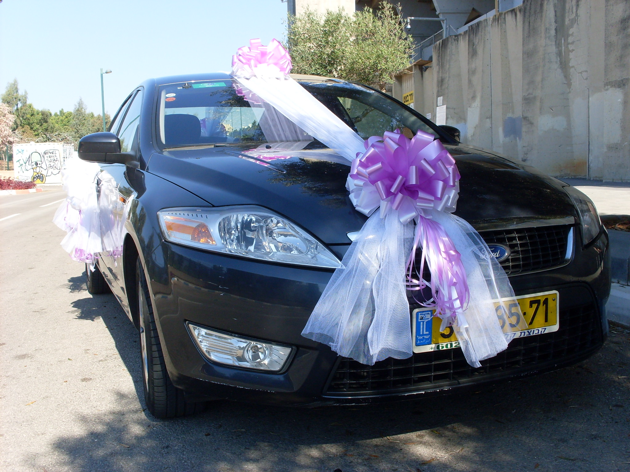 קישוט רכב לחתונה