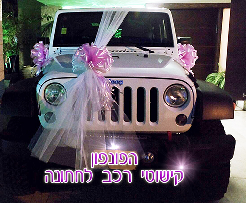 קישוט רכב לחתונה