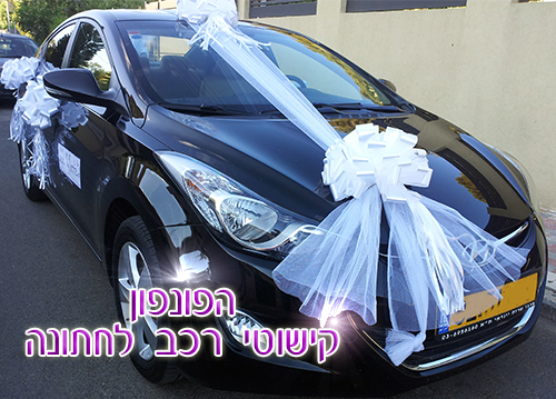 קישוטים לרכב לחתונה