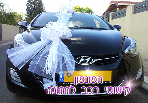 קישוט רכב לחתונה